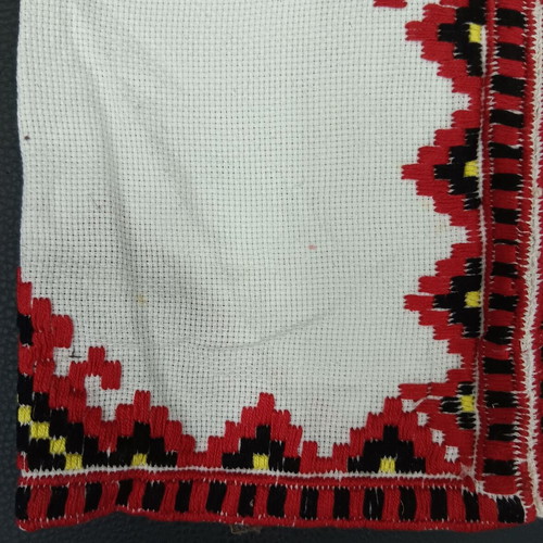 Collectible traditional fabric with embroidered pattern No 114 used