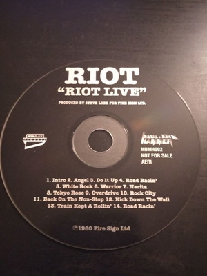Riot Riot Live CD μεταχειρισμένο, metal