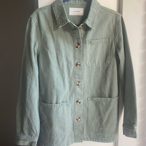 Promod women's shacket denim mint color like new