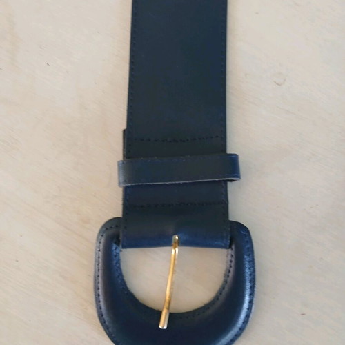 Abysse vintage belt dark blue new, size 80