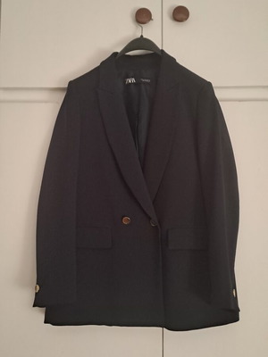 Zara σακάκι medium size navy blue με χρυσά κουμπιά σαν καινούργιο