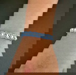  Χειροποίητο βραχιόλι macrame ρυθμιζόμενο με χάντρες λευκές
