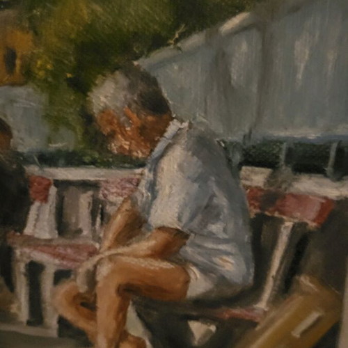 Antonarakou 65 oil painting used, wooden frame