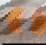 Solid wood handmade stools used, set of 2 pieces