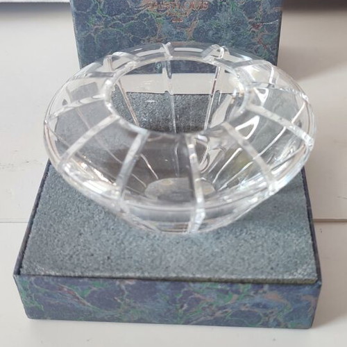 Cristal de Sèvres lead crystal bowl ashtray with Saint-Louis box