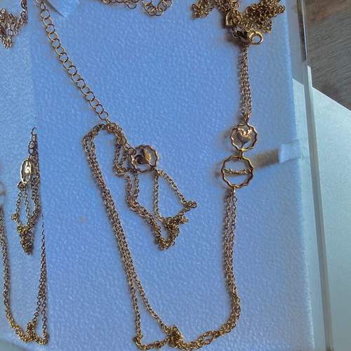 Chantecler 9K Gold Long Necklace like new, 88cm