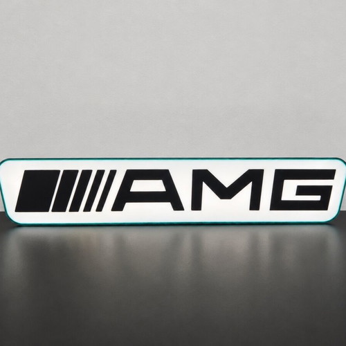 AMG LED light sign new, minimal design for garage or office