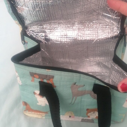 Rex London insulated bag with dog pattern