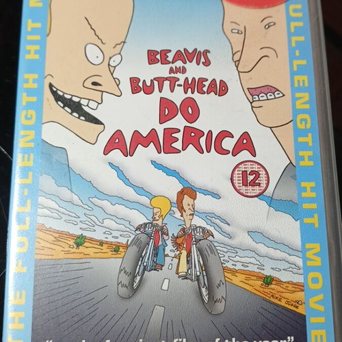 Beavis and Butt-Head Do America VHS used, animated comedy with subtitles