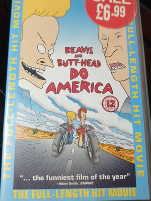 Beavis and Butt-Head Do America VHS used, animated comedy with subtitles