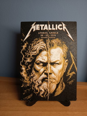 Metallica 3D filament painting collectible frame like new