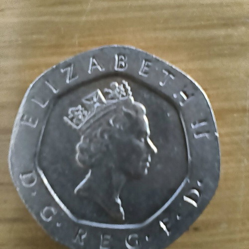 Collectible coins from England used, 9 different pieces