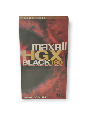 Maxell HGX Black 180 HiFi VHS new video cassette