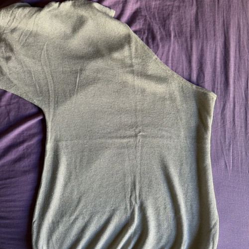 Pink Woman one-shoulder blouse like new, white and silver, size M