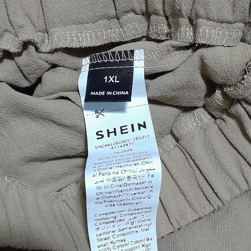 SHEIN Pants 100% Cotton New, Beige, Size XL