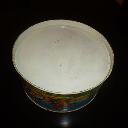 Tin Lithograph Children's Drum 60s used, Greek festive