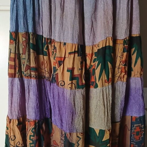 Boho maxi skirt patchwork from India
