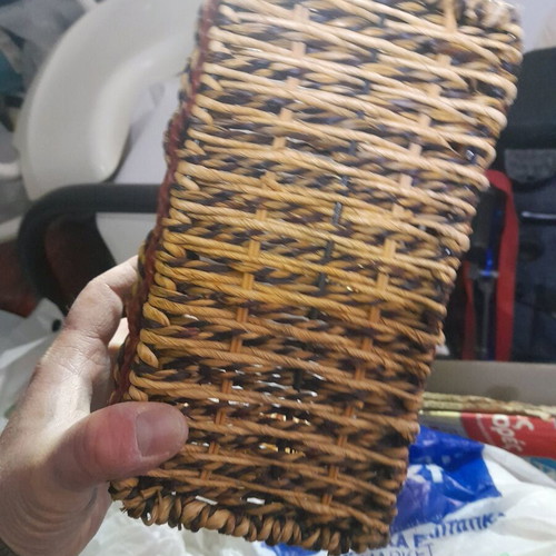 Wicker hanging decorative basket like new for all uses