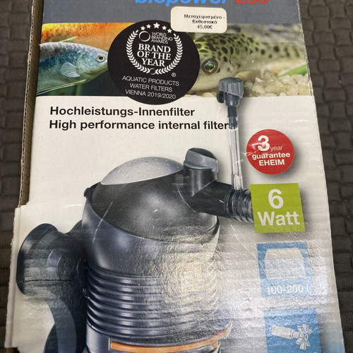 EHEIM Biopower 200 aquarium internal filter used