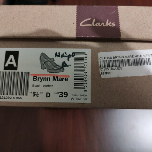 Γόβες Μπαρέτα Clarks γνήσιο δέρμα μαύρες σαν καινούργιες, νούμερο 39