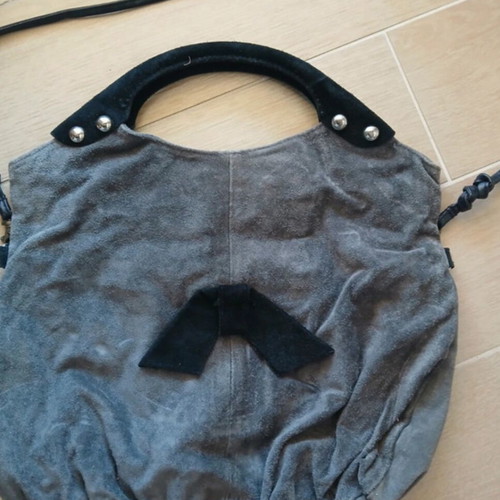 Castor leather gray handbag like new