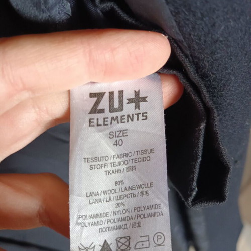 Zu Elements wool coat blue like new, size S