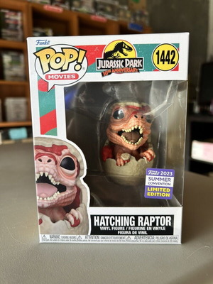 Funko Pop Hatching Raptor #1442 Jurassic Park αυθεντικό σε άριστη κατάσταση