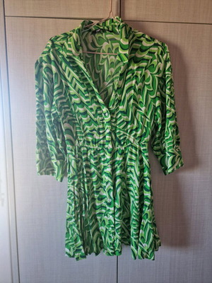Zara dress size S like new, summer, green