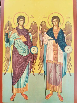 Holy icon of Archangels Michael and Gabriel like new