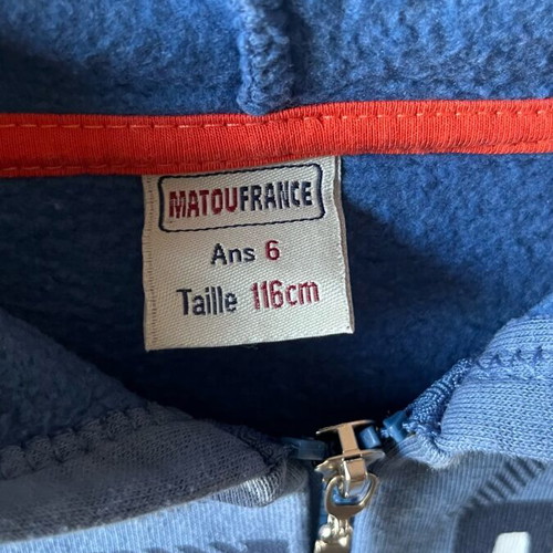 Matoufrance sweatshirt used 6 years 116 cm blue