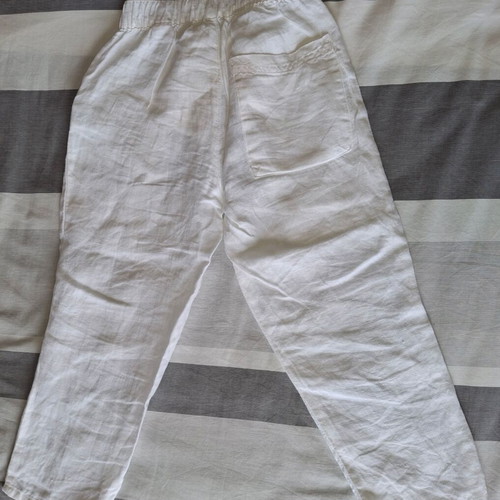 Λινό παιδικό παντελόνι Zara kids λευκό 6 ετών σαν καινούργιο