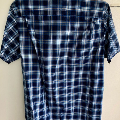 Tommy Hilfiger short-sleeve shirt Medium blue checkered like new