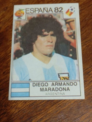 Αυθεντικό αυτοκόλλητο Panini Espana'82 με πίσω μέρος, καινούργιο, Maradona