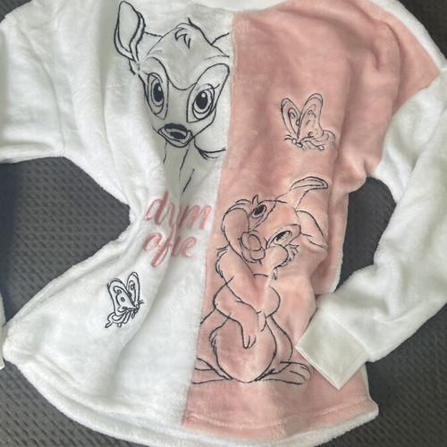 Disney original fluffy pajama top like new, white
