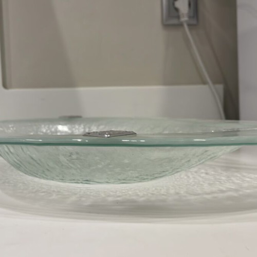 Vetropolis deep serving platter shape S like new with metal details