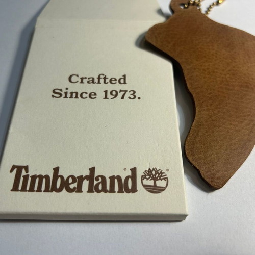 Timberland keychain new leather brown