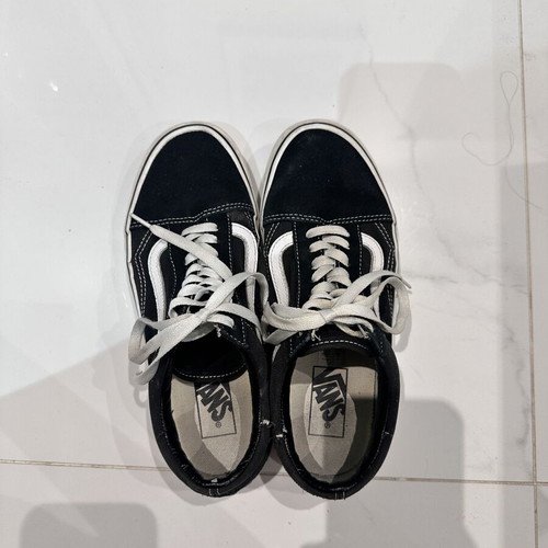 Vans Old Skool black sneakers with white stripe, size 39