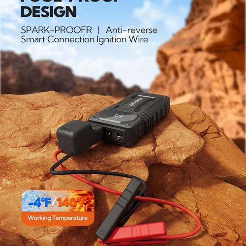 Jump Starter Car Battery 10000mAh 12V with Power Cables new