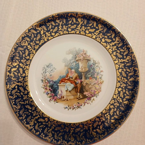 Decorative vintage plate from English porcelain like new