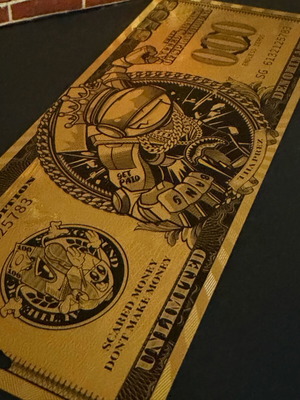 Sprayground Unlimited Denomination collectible golden ticket like new