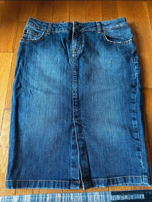 Zara denim pencil skirt like new, blue, size L 40 12
