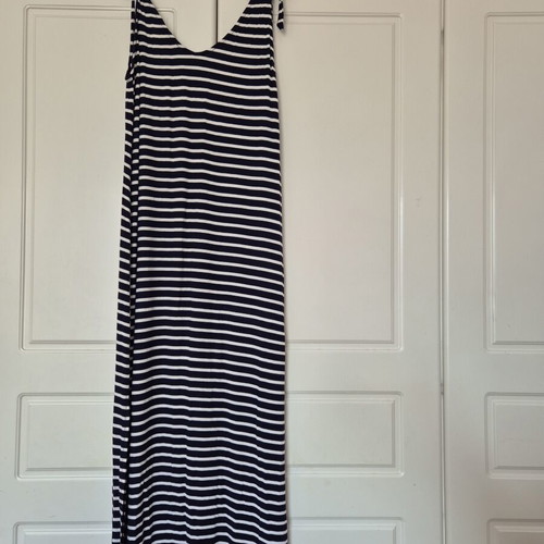 Mango maxi summer dress striped nautical style