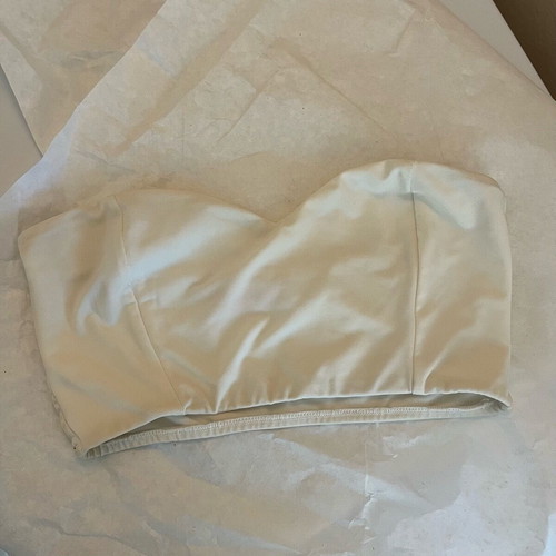 Strapless white bustier top size S like new