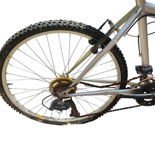 Mountain bike used, silver, men's, with gears