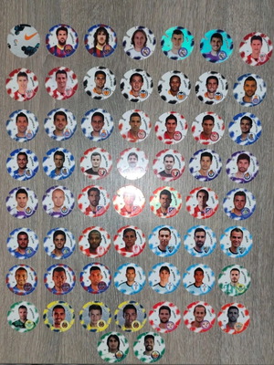 Футболни капачки Cheetos La Liga 2013/14 като нови, комплект от 58