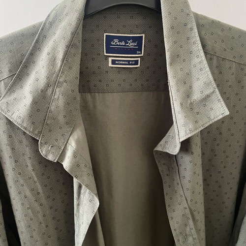 Berto Lucci men's shirt used, dark khaki, size 3XL