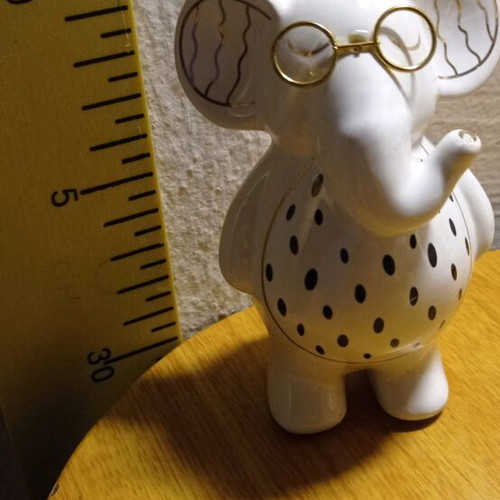 Decorative elephant used with defect on ear