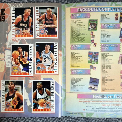 Panini NBA Basketball 1995-1996 album like new