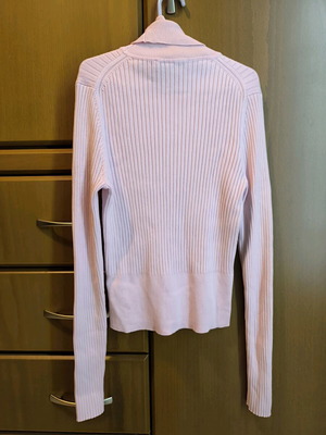 Zara pink turtleneck ribbed blouse new size medium
