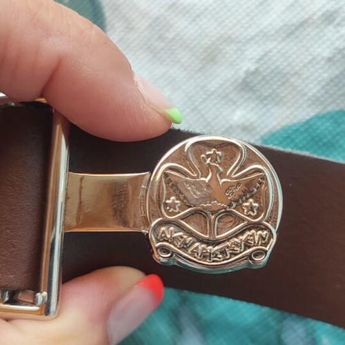 Greek Guiding Association belt, brown, size 80, for girls